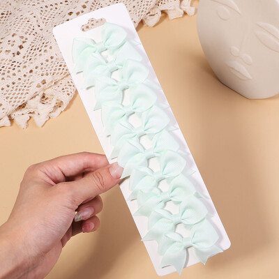 10db/szett 2,4''-es színes szalagos csíptetős hajcsat kislányoknak Mini Boutique Hajtűk Barrettes Fejfedők Gyerekek Hajkiegészítők