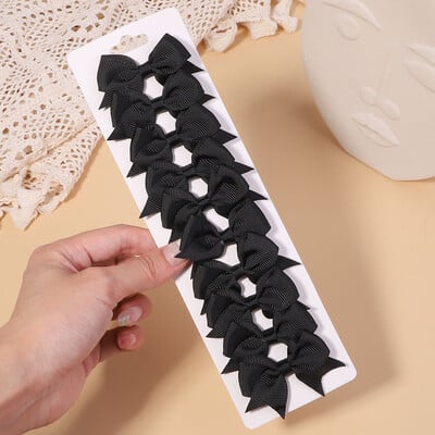 10db/szett 2,4''-es színes szalagos csíptetős hajcsat kislányoknak Mini Boutique Hajtűk Barrettes Fejfedők Gyerekek Hajkiegészítők