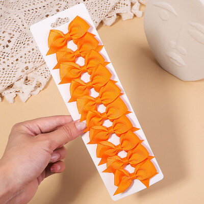 10db/szett 2,4''-es színes szalagos csíptetős hajcsat kislányoknak Mini Boutique Hajtűk Barrettes Fejfedők Gyerekek Hajkiegészítők