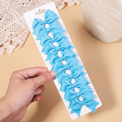 10db/szett 2,4''-es színes szalagos csíptetős hajcsat kislányoknak Mini Boutique Hajtűk Barrettes Fejfedők Gyerekek Hajkiegészítők