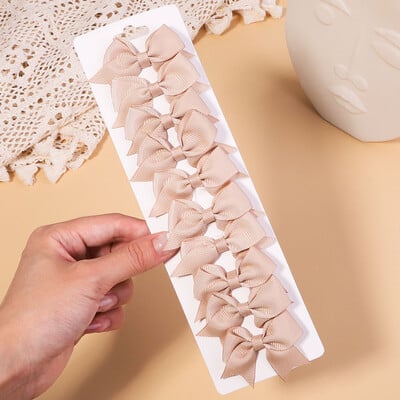 10db/szett 2,4''-es színes szalagos csíptetős hajcsat kislányoknak Mini Boutique Hajtűk Barrettes Fejfedők Gyerekek Hajkiegészítők