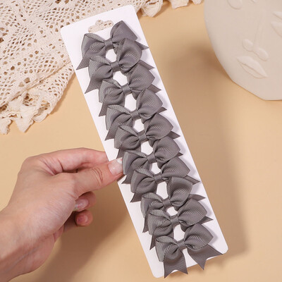 10db/szett 2,4''-es színes szalagos csíptetős hajcsat kislányoknak Mini Boutique Hajtűk Barrettes Fejfedők Gyerekek Hajkiegészítők