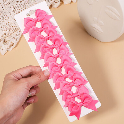 10db/szett 2,4''-es színes szalagos csíptetős hajcsat kislányoknak Mini Boutique Hajtűk Barrettes Fejfedők Gyerekek Hajkiegészítők