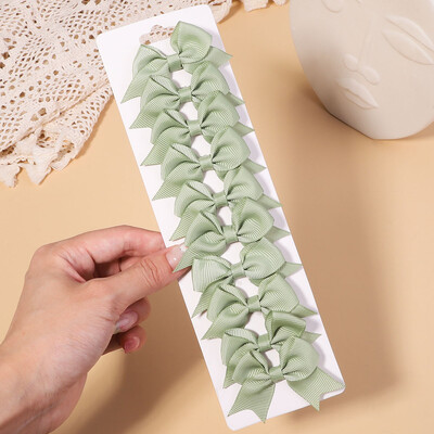 10db/szett 2,4''-es színes szalagos csíptetős hajcsat kislányoknak Mini Boutique Hajtűk Barrettes Fejfedők Gyerekek Hajkiegészítők