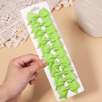 10db/szett 2,4''-es színes szalagos csíptetős hajcsat kislányoknak Mini Boutique Hajtűk Barrettes Fejfedők Gyerekek Hajkiegészítők