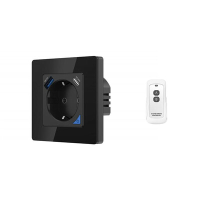 Tuya Wifi EU 16A fali aljzat intelligens csatlakozó, C típusú port Hangvezérlés időzítő Ütemezési funkció Munka az Alexa Google Home segítségével