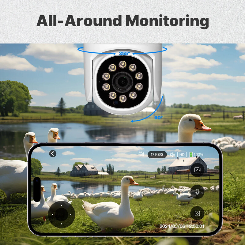 MOES Tuya WiFi 3MP Έξυπνη Κάμερα Ασφαλείας Υποστήριξη Ασύρματο & Ενσύρματο Δίκτυο RJ45 IP65 Αδιάβροχο Παρακολούθηση Κίνησης Πλήρες Έγχρωμη Νύχτα