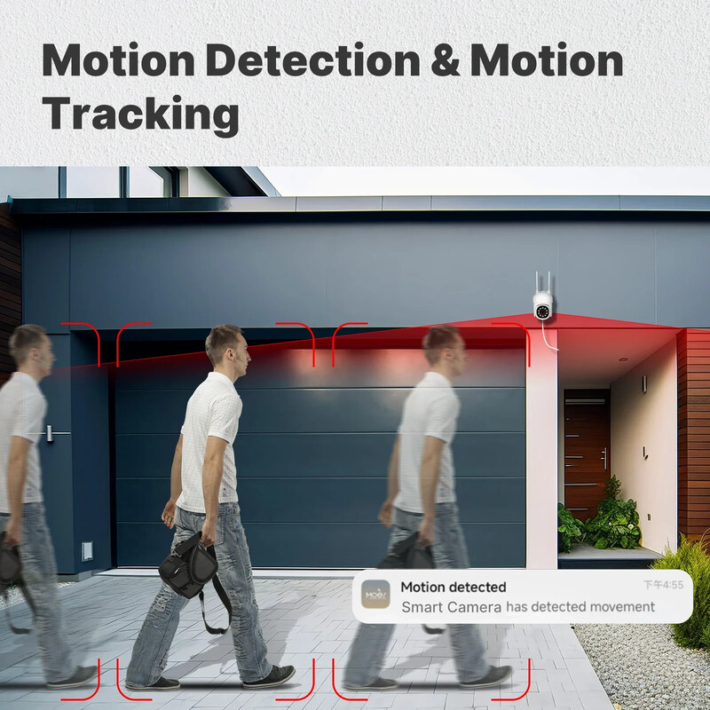 MOES Tuya WiFi 3MP Έξυπνη Κάμερα Ασφαλείας Υποστήριξη Ασύρματο & Ενσύρματο Δίκτυο RJ45 IP65 Αδιάβροχο Παρακολούθηση Κίνησης Πλήρες Έγχρωμη Νύχτα