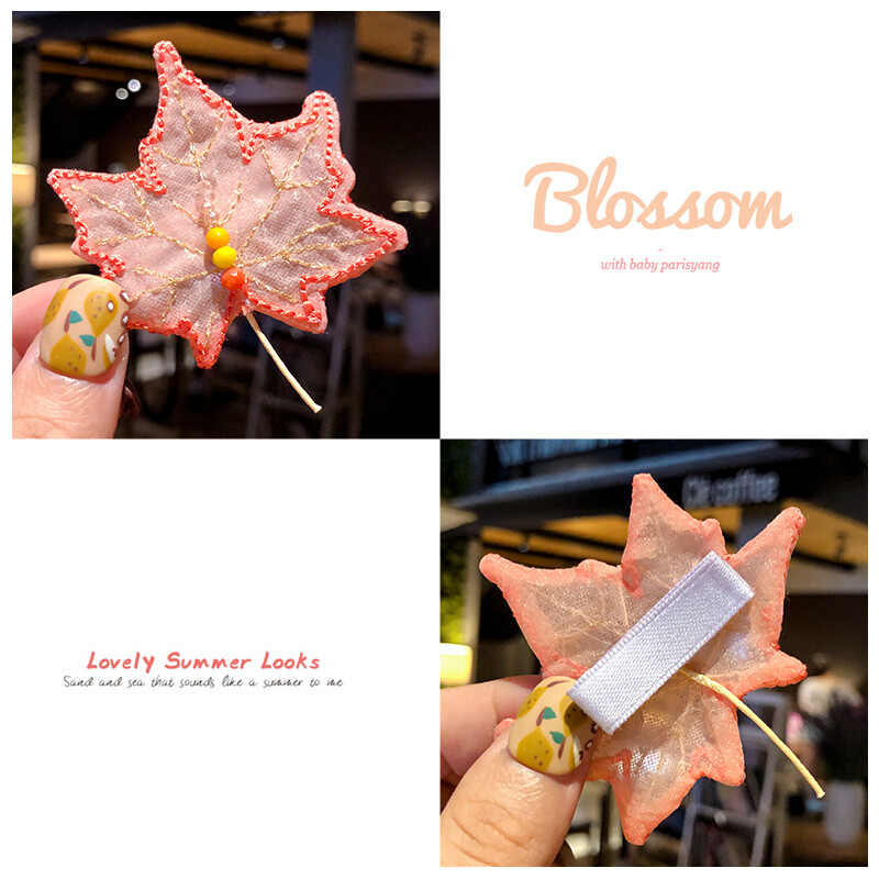 Detské roztomilé farby vážka motýľ javorový list ozdoba sponky do vlasov dievčatá krásne sponky do vlasov detské vlasové doplnky