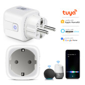 Tuya/Homekit Smart Socket EU16A Wifi Smart Plug with Power Monitoring Έλεγχος εφαρμογής Smart Life Υποστήριξη Google Assistant Alexa