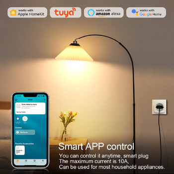 Tuya/Homekit Smart Socket EU16A Wifi Smart Plug With Power Monitoring Smart Life APP Control Поддръжка Google Assistant Alexa