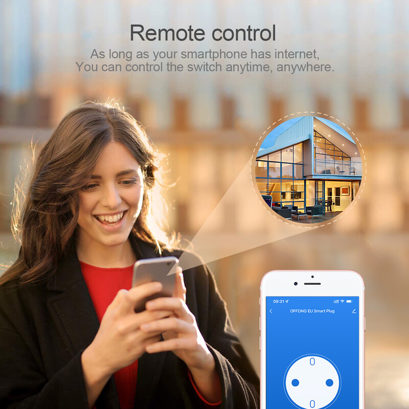 Tuya/Homekit viedligzda EU16A Wifi viedais spraudnis ar jaudas uzraudzību Smart Life APP vadības atbalsts Google palīgs Alexa