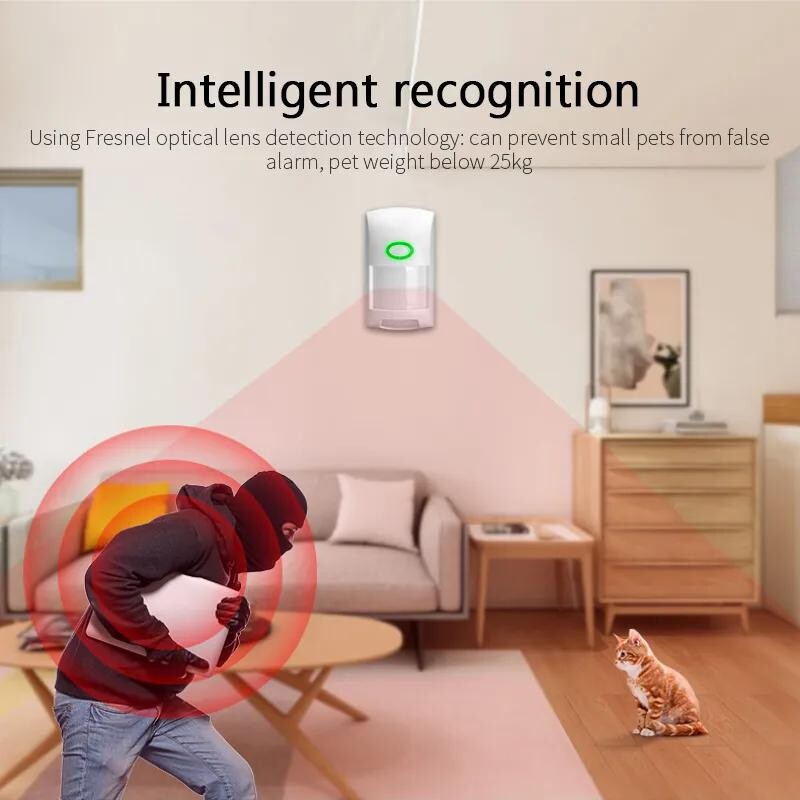 WiFi infrasarkanie detektori PIR kustības sensora trauksmes signāls Tuya Smart Life APP Darbs ar Alexa Google Home