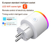 Έξυπνη πρίζα WiFi Ασύρματη πρίζα τροφοδοσίας Smart Life/Tuya App Τηλεχειριστήριο Εργασία με Alexa Google Home Χωρίς Απαιτείται Hub