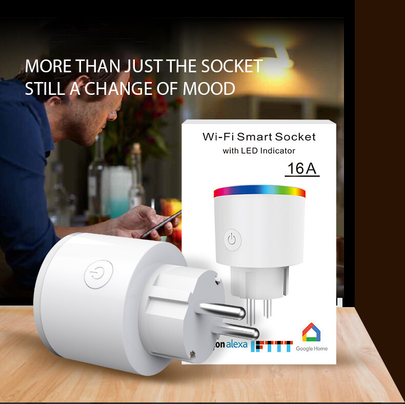 WiFi Smart Plug Outlet Bezvadu barošanas ligzda Smart Life/Tuya App tālvadības pults Darbs ar Alexa Google Home Nav nepieciešams centrmezgls