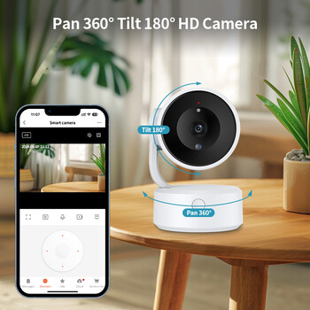 Tuya Smart WIFI 360 Camera 2-Way Voice Intercom Вътрешни безжични камери за видеонаблюдение Smart Home Scene Linkage Бебефон