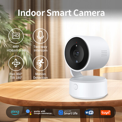 Tuya Smart WIFI 360 Camera Interfon vocal în 2 căi Camere de supraveghere video fără fir pentru interior Conectare scenă la domiciliu inteligent Monitor pentru bebeluși