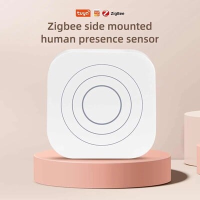 Detector de prezență umană Zigbee Senzor de corp uman 24G Detector de unde milimetrice Senzor de mișcare funcționează cu Tuya Alexa Google Home