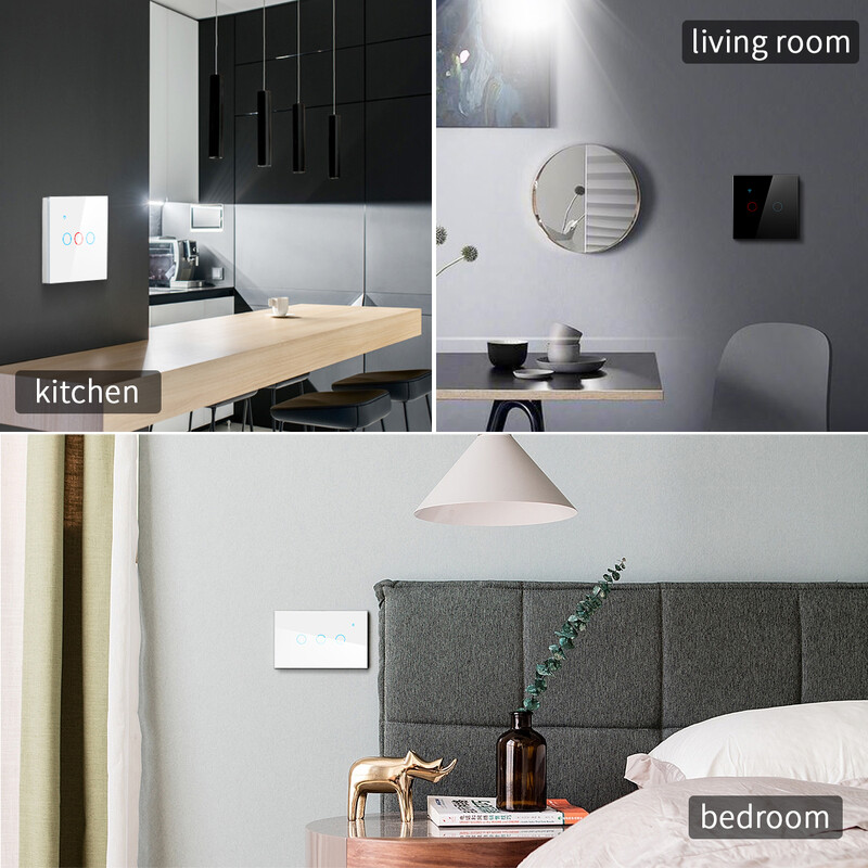 MFI Apple Homekit LED gaismas slēdzim WiFi skārienjutīgajam sienas slēdži Viedām mājām Darbs ar Siri balss vadību Alexa Google Home