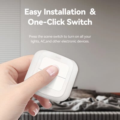 Tuya WIFI Wireless 2 Gang Scene Button Switch Zigbee Push Remoter Panel Smart Home Povezivanje automatizacije Scenario Controller