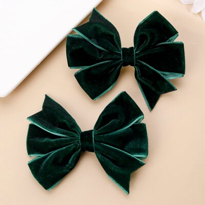 2 vnt. Sweet Velvet Bow Plaukų segtukas Merginoms Vintažiniai Vaikams Plaukų segtukai Barrette Bowknot Plaukų segtukai Galvos apdangalai Plaukų aksesuarai