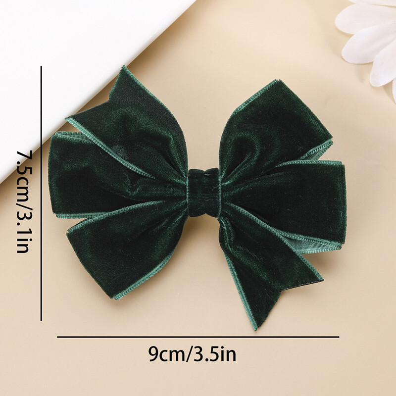2 vnt. Sweet Velvet Bow Plaukų segtukas Merginoms Vintažiniai Vaikams Plaukų segtukai Barrette Bowknot Plaukų segtukai Galvos apdangalai Plaukų aksesuarai