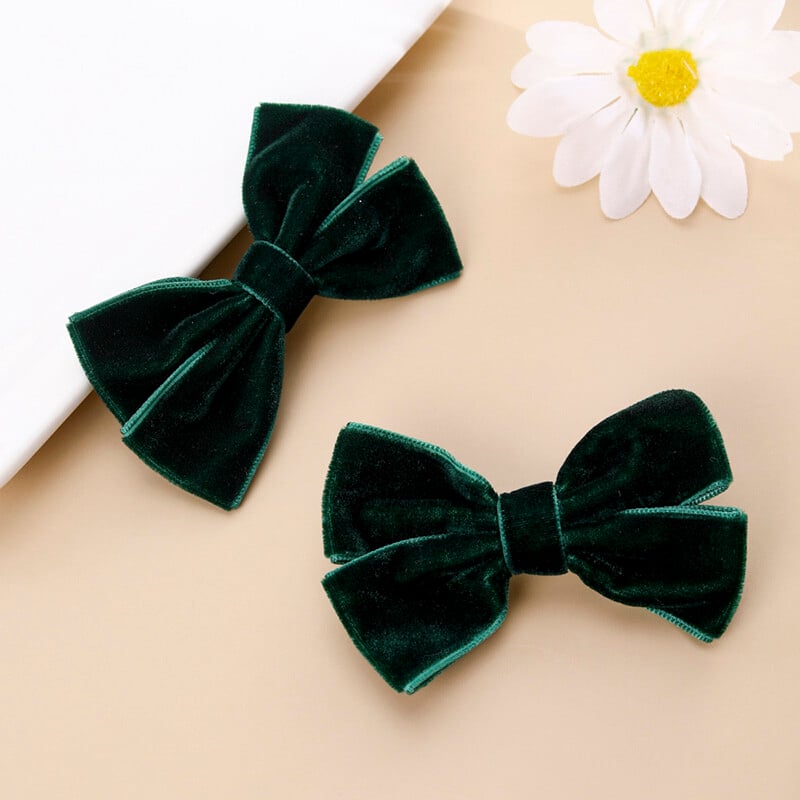 2 vnt. Sweet Velvet Bow Plaukų segtukas Merginoms Vintažiniai Vaikams Plaukų segtukai Barrette Bowknot Plaukų segtukai Galvos apdangalai Plaukų aksesuarai