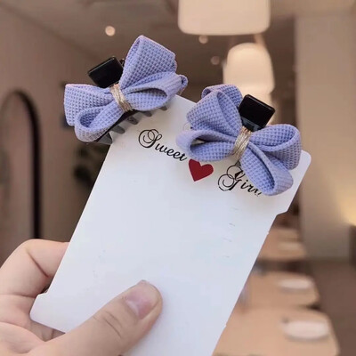 2 ks/sada nových dievčenských kórejských roztomilých mini mašľových sponiek do vlasov, pazúrových sponiek do vlasov, dievčenských kawaii sponiek do vlasov, pazúrových sponiek do vlasov, pokrývky hlavy pre ženy, vlasové doplnky, horúce