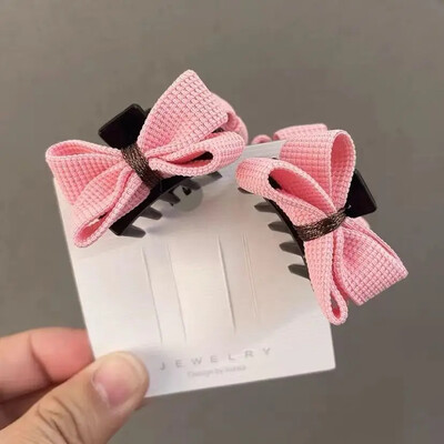 2 ks/sada nových dievčenských kórejských roztomilých mini mašľových sponiek do vlasov, pazúrových sponiek do vlasov, dievčenských kawaii sponiek do vlasov, pazúrových sponiek do vlasov, pokrývky hlavy pre ženy, vlasové doplnky, horúce