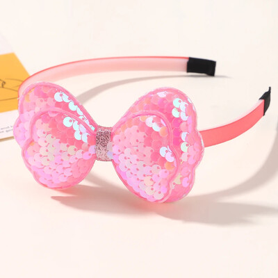 1/2db Lovley Kids hajgumi színes virág formájú hajkarika Dopamin csillogó elasztikus fejpánt Boutique gyermek hajkiegészítő