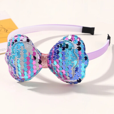 1/2db Lovley Kids hajgumi színes virág formájú hajkarika Dopamin csillogó elasztikus fejpánt Boutique gyermek hajkiegészítő