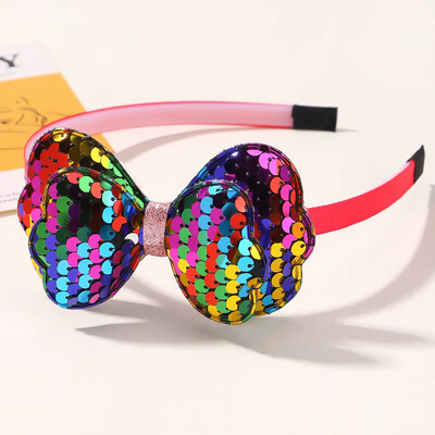 1/2db Lovley Kids hajgumi színes virág formájú hajkarika Dopamin csillogó elasztikus fejpánt Boutique gyermek hajkiegészítő