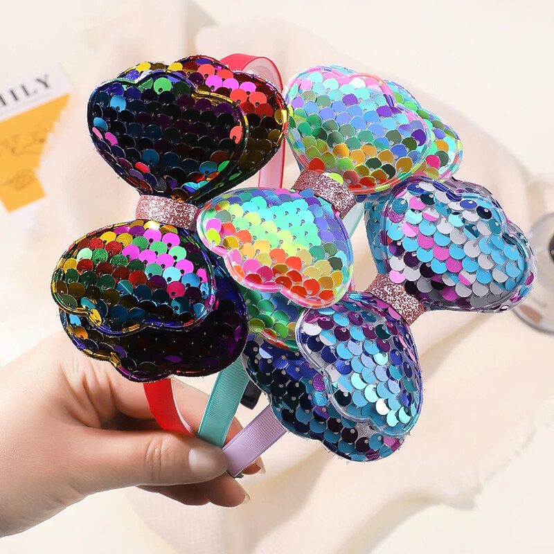 1/2db Lovley Kids hajgumi színes virág formájú hajkarika Dopamin csillogó elasztikus fejpánt Boutique gyermek hajkiegészítő