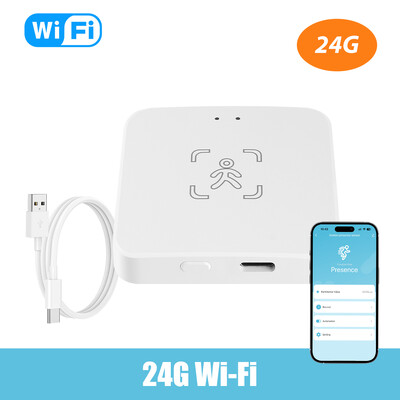 Detector de prezență umană Tuya WiFi/Zigbee Senzor PIR pentru corp uman inteligent MmWave Radar Senzor de mișcare cu microunde Detectare intensitate DC5V