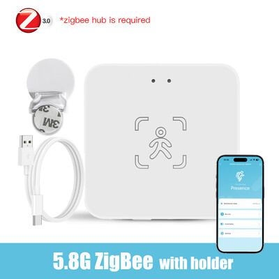 Detector de prezență umană Tuya WiFi/Zigbee Senzor PIR pentru corp uman inteligent MmWave Radar Senzor de mișcare cu microunde Detectare intensitate DC5V