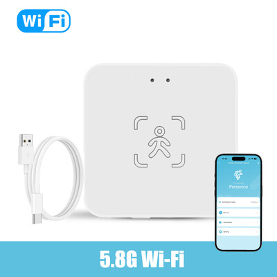 Detector de prezență umană Tuya WiFi/Zigbee Senzor PIR pentru corp uman inteligent MmWave Radar Senzor de mișcare cu microunde Detectare intensitate DC5V