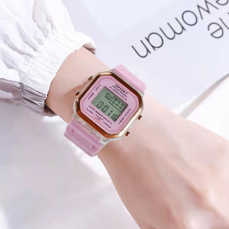 Naujas vaikiškas LED skaitmeninis mokinio laikrodis daugiafunkcis lauko sporto laikrodis minimalistinis vyriškas ir moteriškas elektroninis laikrodis