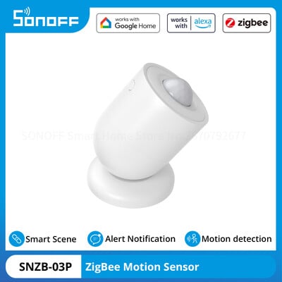 SONOFF SNZB-03P Zigbee Motion Sensor Environment Light Detection Home Security Alert Notification Smart Scene, izmantojot eWeLink Google