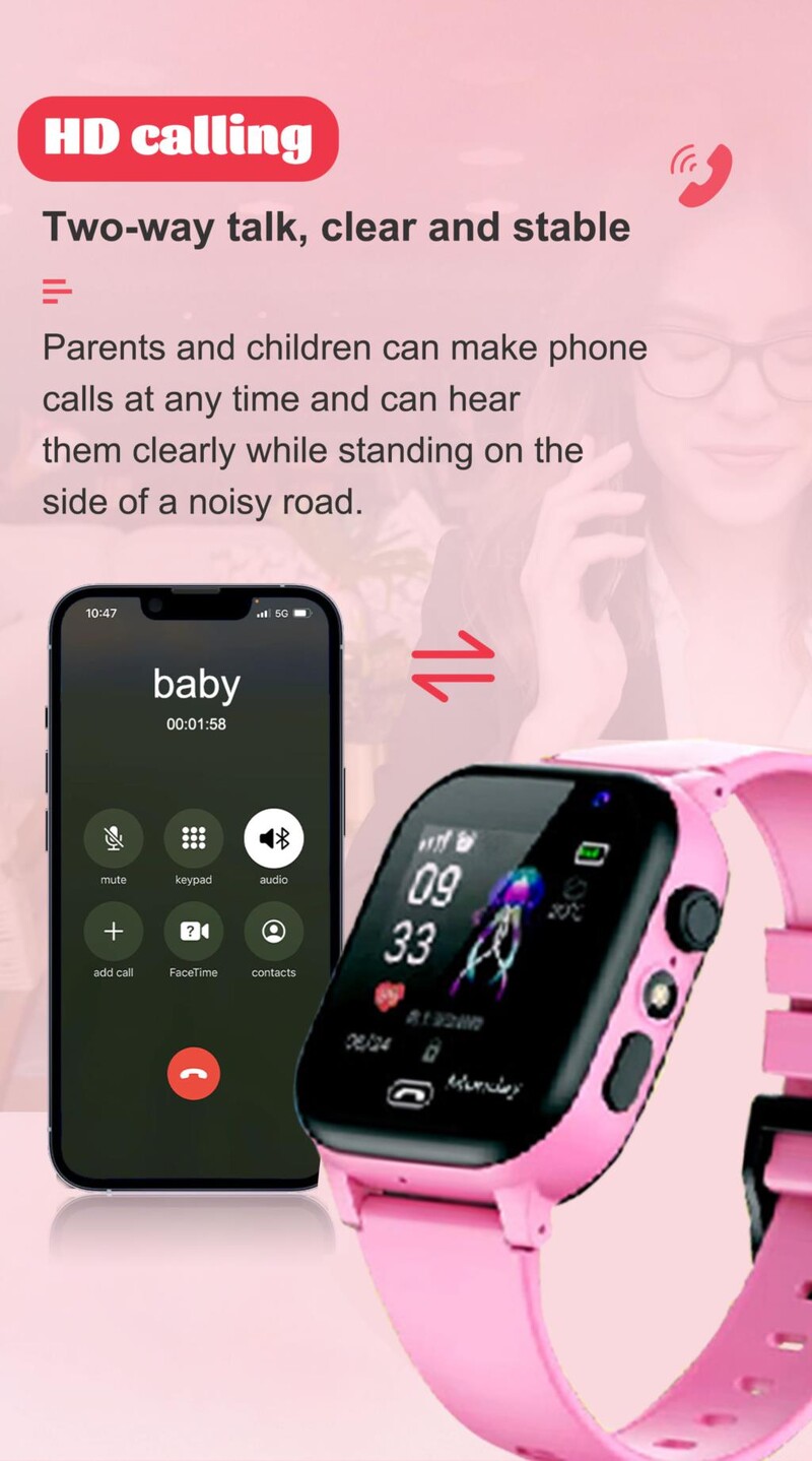 Vânzare mare Ceas inteligent pentru copii Lanternă Apel telefonic LBS SOS Locație Poziție Cartelă SIM Ceas cu alarmă Ceas inteligent pentru copii Cameră