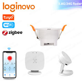 ZigBee Wifi MmWave radara cilvēka klātbūtnes kustības sensora detektors Tuya Smart Life mājas automatizācija Spilgtuma/attāluma noteikšana