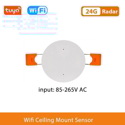 ZigBee Wifi MmWave radara cilvēka klātbūtnes kustības sensora detektors Tuya Smart Life mājas automatizācija Spilgtuma/attāluma noteikšana