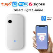 Senzor de lumină Tuya ZigBee WiFi Senzor de iluminare pentru casă inteligentă Control de legătură APP Detector de luminozitate Automatizare de iluminare