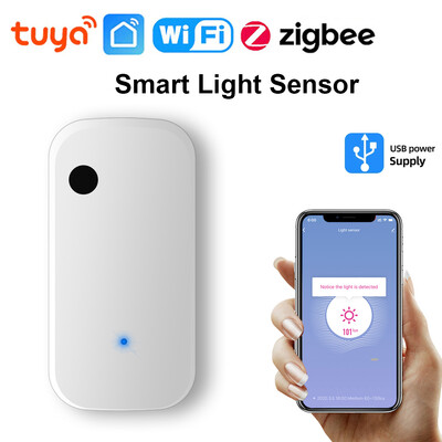 Tuya ZigBee WiFi fényérzékelő intelligens otthoni megvilágítás érzékelő APP kapcsolódási vezérlő fényerő érzékelő megvilágítás automatizálás