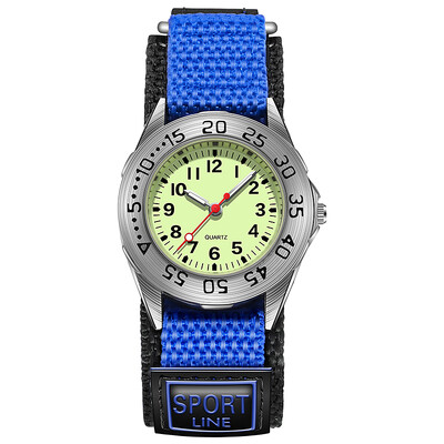 Dievčenské športové hodinky s otočnou lunetou, 31 mm ciferník, nylonový suchý zips, darček pre deti