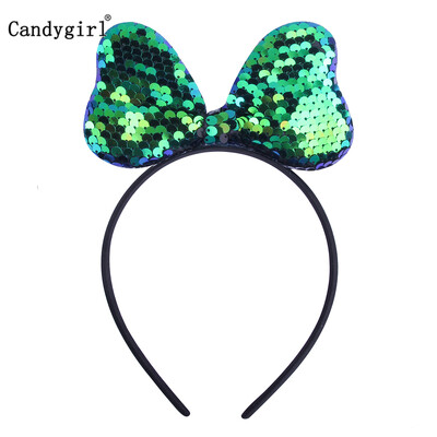 Új flitteres fejpánt lányoknak Rózsaszín hajpánt Fényes arany ezüst fejpánt Családi party Aranyos macskafül fejfedő haj kiegészítők