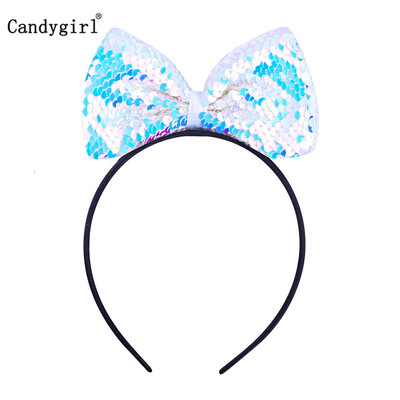 Új flitteres fejpánt lányoknak Rózsaszín hajpánt Fényes arany ezüst fejpánt Családi party Aranyos macskafül fejfedő haj kiegészítők