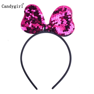 Új flitteres fejpánt lányoknak Rózsaszín hajpánt Fényes arany ezüst fejpánt Családi party Aranyos macskafül fejfedő haj kiegészítők