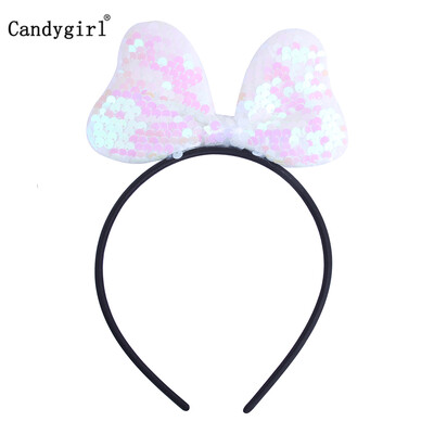Új flitteres fejpánt lányoknak Rózsaszín hajpánt Fényes arany ezüst fejpánt Családi party Aranyos macskafül fejfedő haj kiegészítők