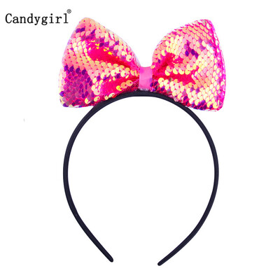 Új flitteres fejpánt lányoknak Rózsaszín hajpánt Fényes arany ezüst fejpánt Családi party Aranyos macskafül fejfedő haj kiegészítők