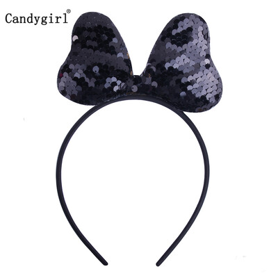 Új flitteres fejpánt lányoknak Rózsaszín hajpánt Fényes arany ezüst fejpánt Családi party Aranyos macskafül fejfedő haj kiegészítők